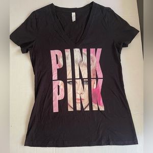 P!nk Pink Singer Summer 2023 Carnival Concert Ladies Fit V-neck Black T-shirt